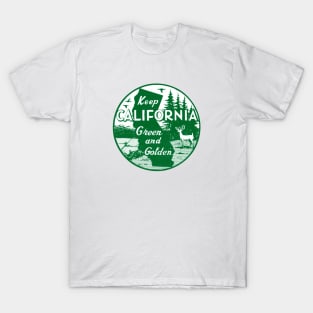 1960s Keep California Green and Golden T-Shirt